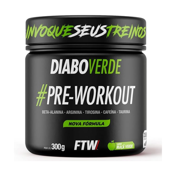 Pré Treino Diabo Verde Insano sabor Limão 300g - FTW