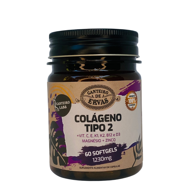 Colágeno Tipo2 Canteiro de Ervas 1230mg 60Softgels