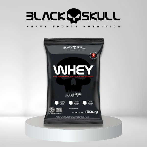 Refil Whey 900G, Black Skull