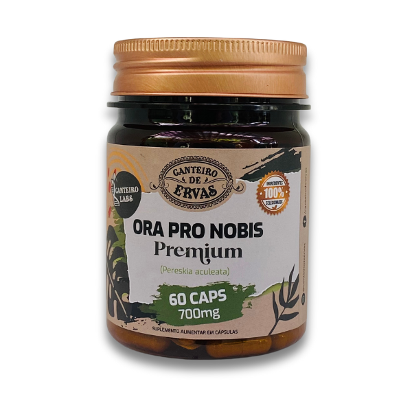 Ora-pro-nóbis Premium  – Canteiro de Ervas, 700 mg , 60 cáps