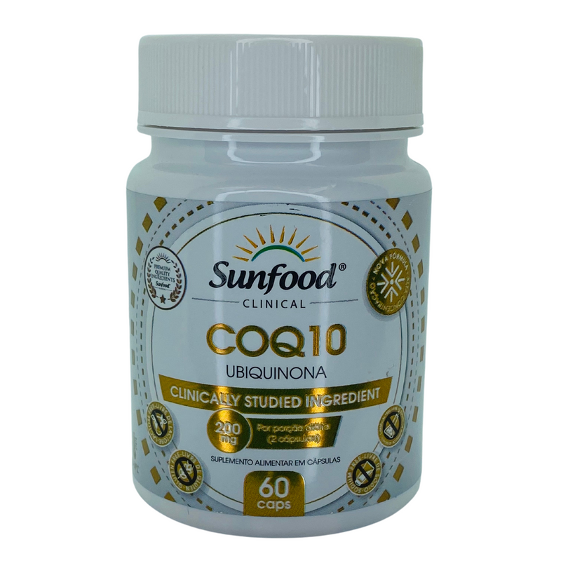 Coq10 Ubiquinona Sunfood 200mg 60Caps