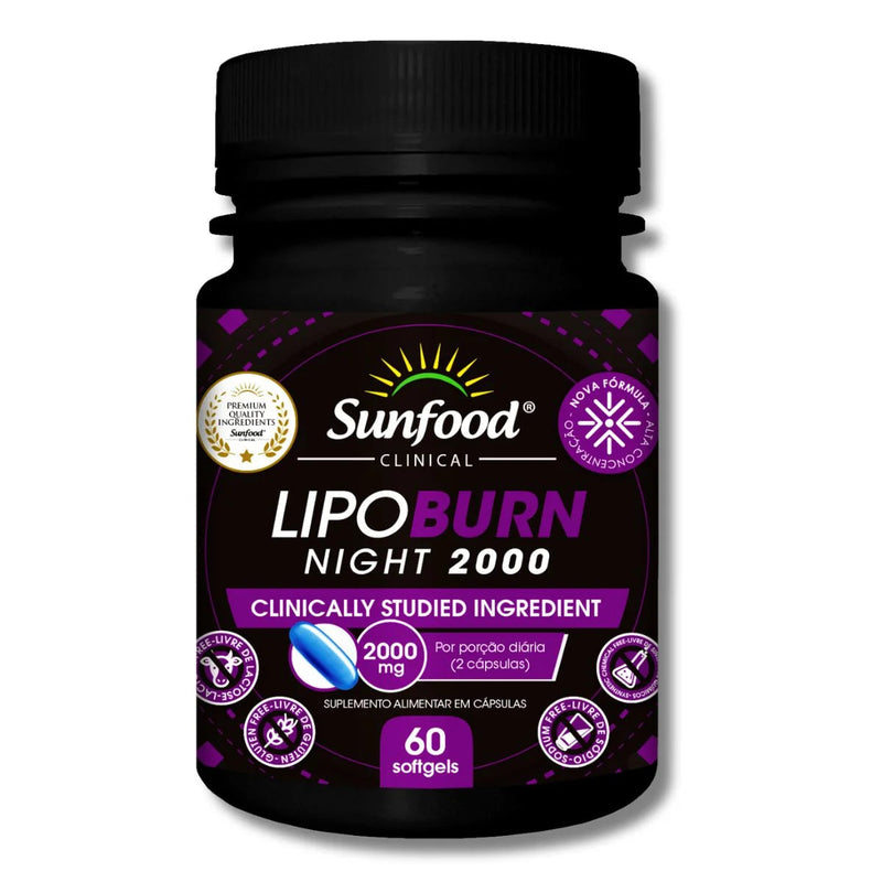 Lipoburn Night Sunfood 60 Softgels 2000mg