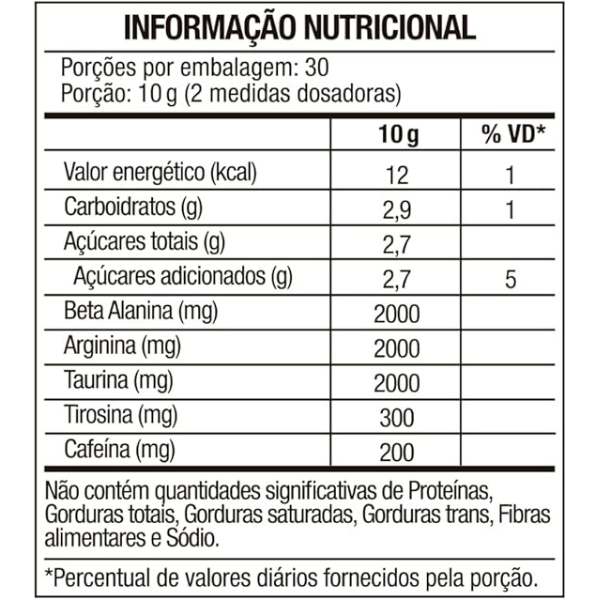 Pré Treino Diabo Verde Insano sabor Limão 300g - FTW