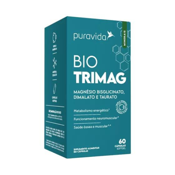 Bio Trimag Trimagnésio 60 Capsulas Puravida