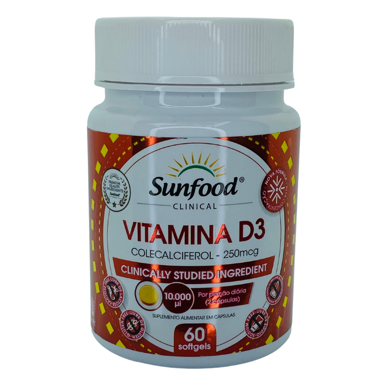 Vitamina D3 Sunfood 2.000ui 60Softgels