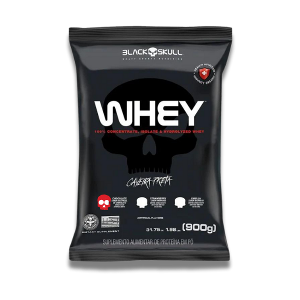 Refil Whey 900G, Black Skull