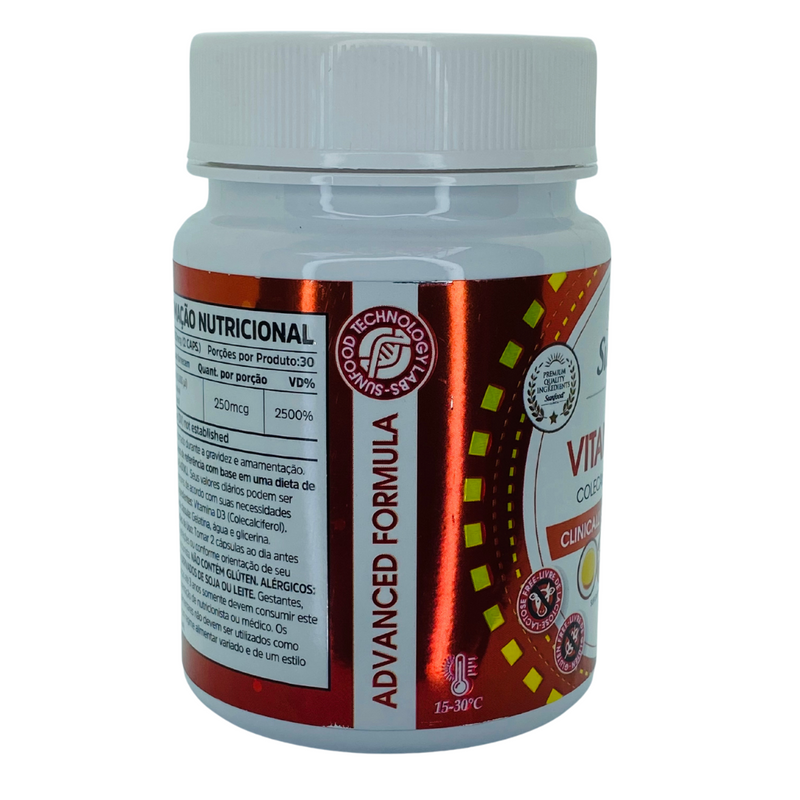 Vitamina D3 Sunfood 2.000ui 60Softgels