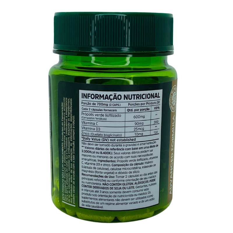 Própolis Verde Liofilizado Sunfood 700mg 60Caps