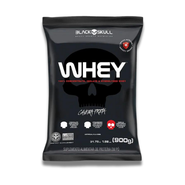 Refil Whey 900G, Black Skull