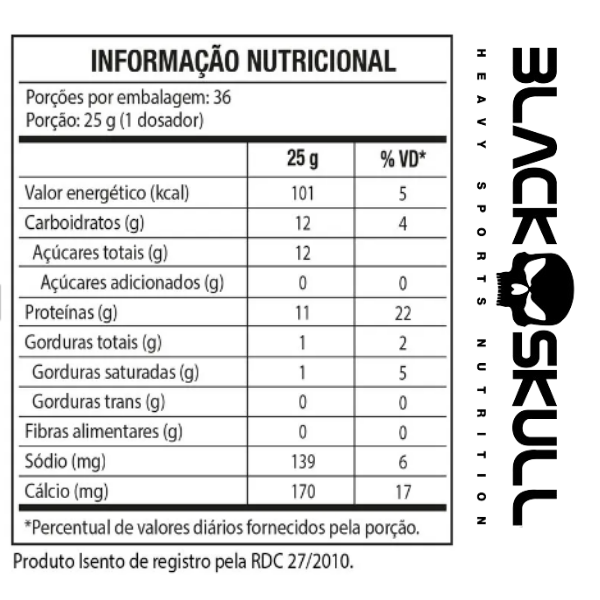 Refil Whey 900G, Black Skull