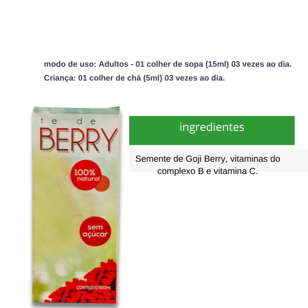 Garrafada Semente de Goji Berry