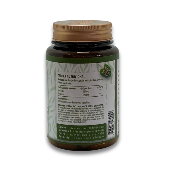 Moringa + psyllium Cápsulas - 120 Cápsulas