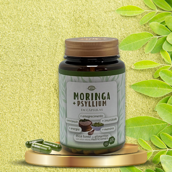 Moringa + psyllium Cápsulas - 120 Cápsulas