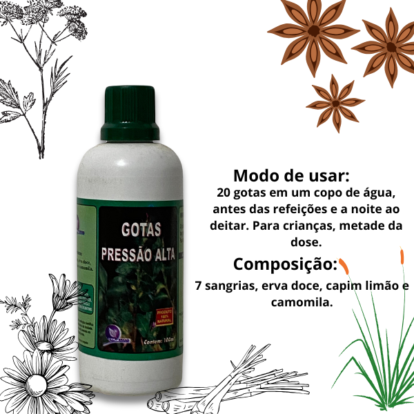 Gotas Pressão Alta - 100 ml