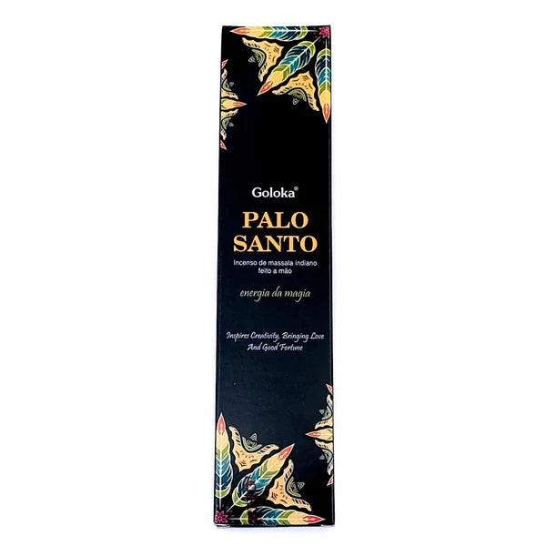 Incenso Indiano de Palo Santo - Goloka Palo Santo -Energia da magia Caixa com 15g