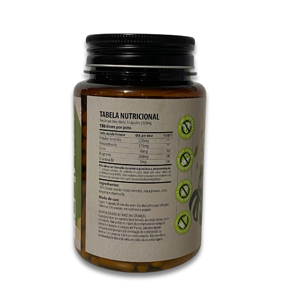 Tribulus Terrestris + Maca Peruana + ZMA - Canteiro de ervas - 300 caps