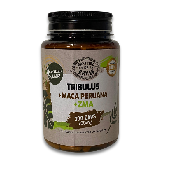 Tribulus Terrestris + Maca Peruana + ZMA - Canteiro de ervas - 300 caps